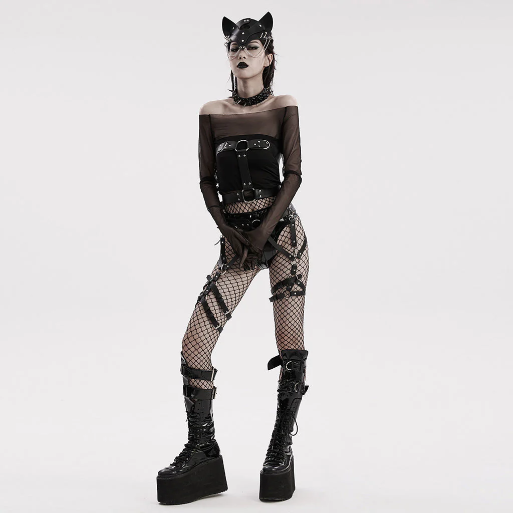 WS-608BDF Pink Gothic Waist Harness Adjustable Punk Accessories - Image 18