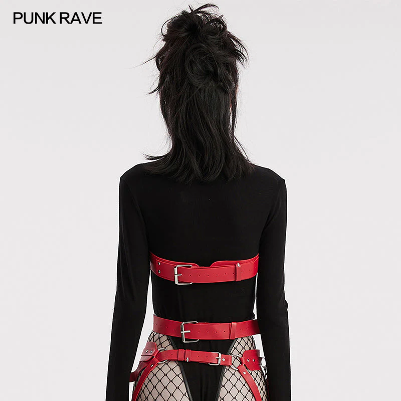 WS-608BDF Pink Gothic Waist Harness Adjustable Punk Accessories - Image 26