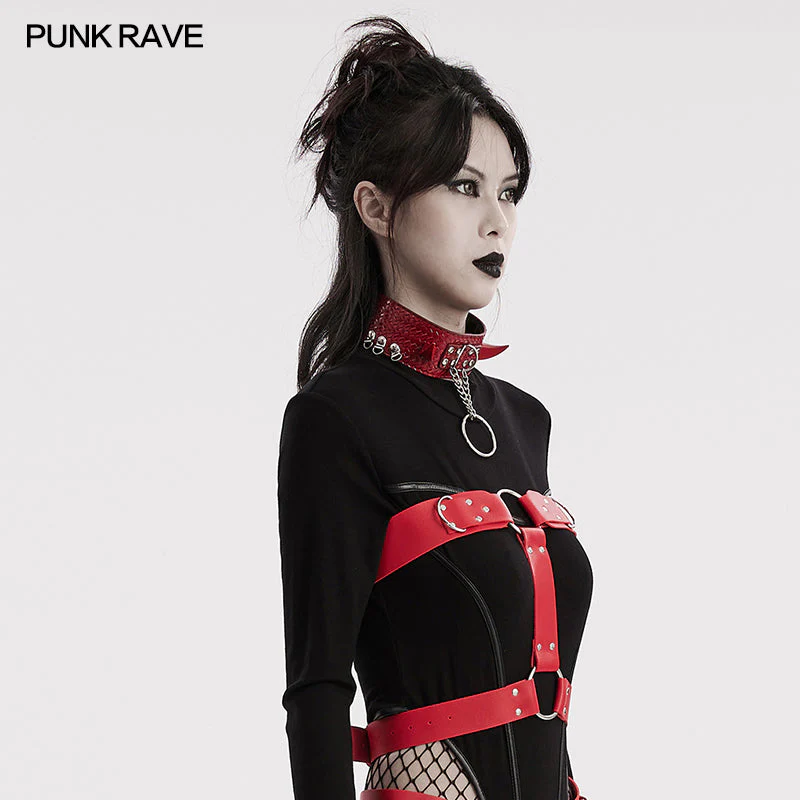 WS-608BDF Pink Gothic Waist Harness Adjustable Punk Accessories - Image 57