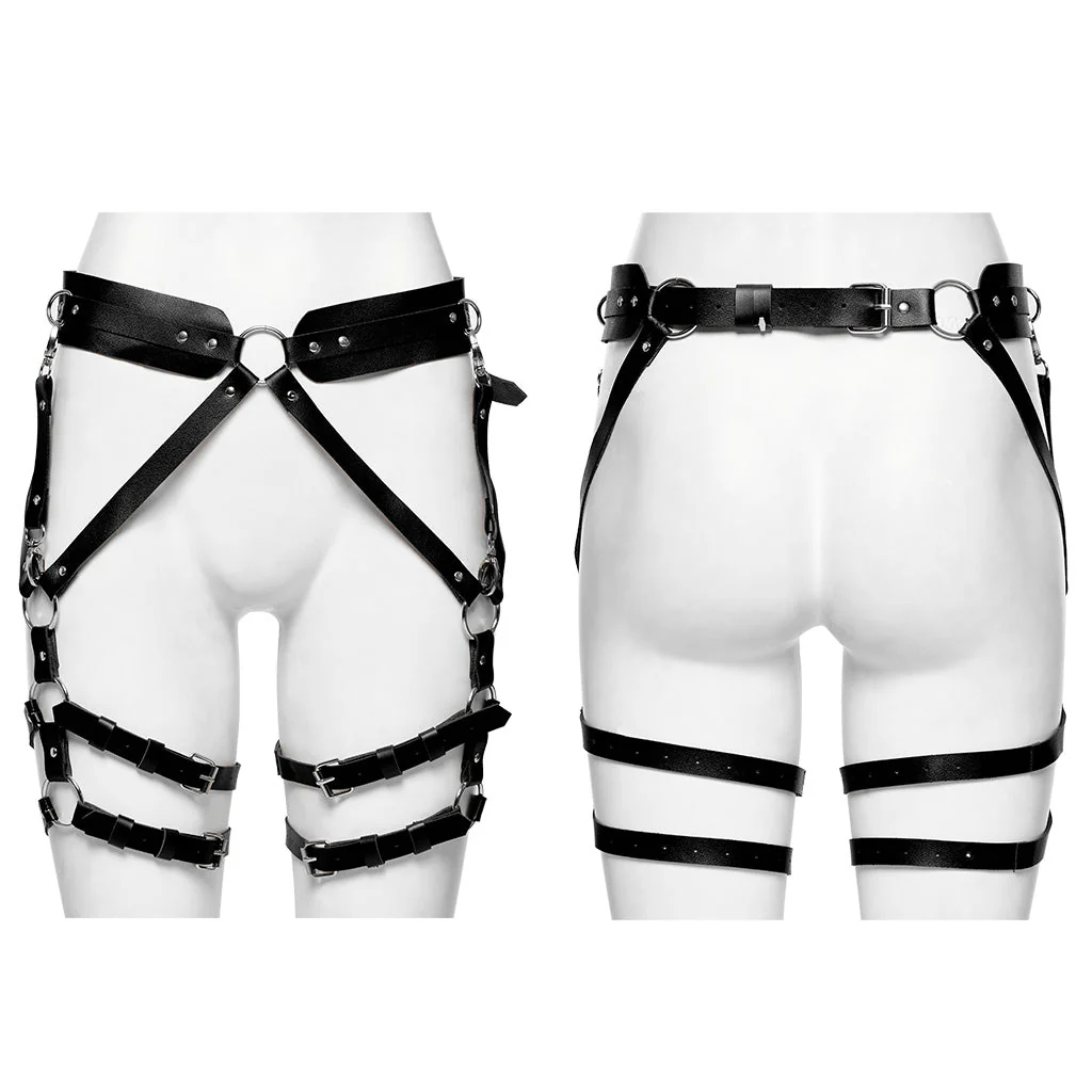 WS-612QTF Pink Gothic Leg Harness Punk Accessories Adjustable Fashion Belt Straps - Image 16