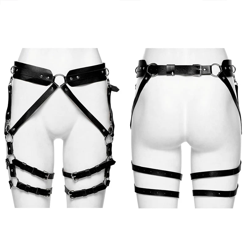 WS-612QTF Pink Gothic Leg Harness Punk Accessories Adjustable Fashion Belt Straps - Image 9