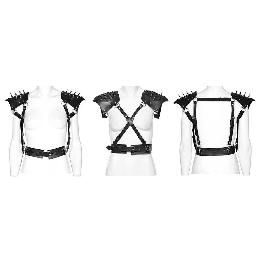 WS-617BDF Spiked Shoulder Harness Straps Gothic Punk Accessories Fashion - Image 20