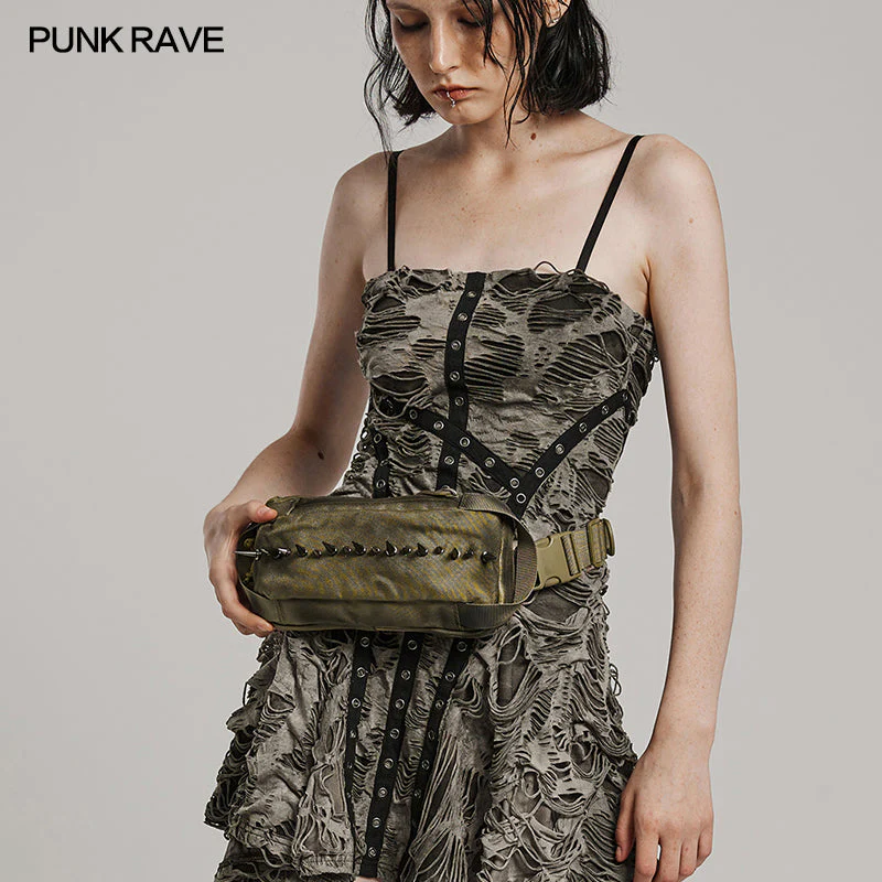 WS-627BB Edgy Black One-Shoulder Spiked Bag Punk Accessories - Image 36