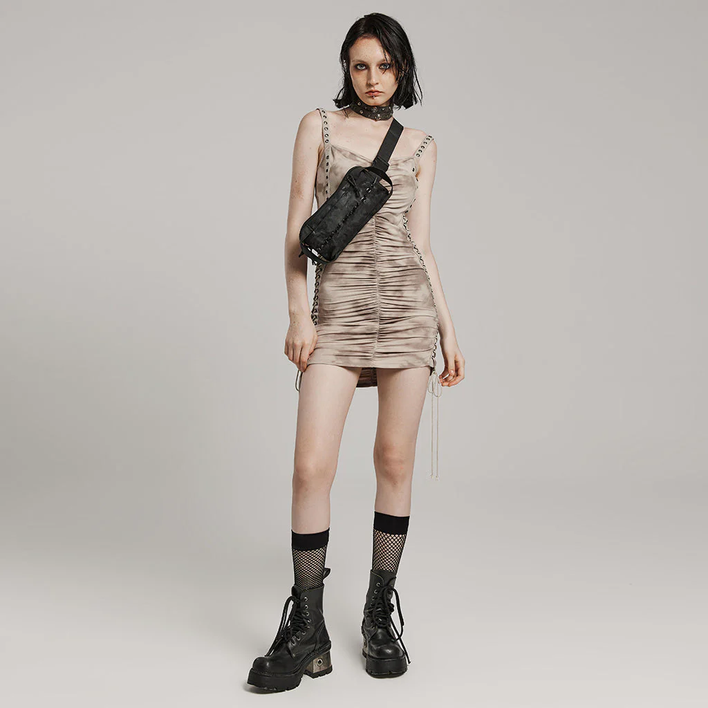 WS-627BB Edgy Black One-Shoulder Spiked Bag Punk Accessories - Image 6