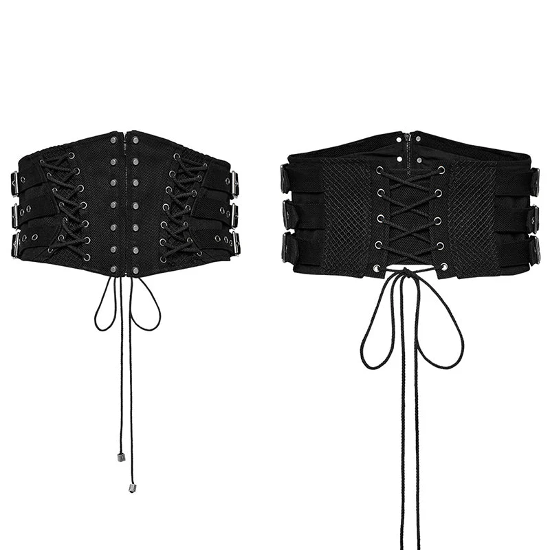 WS-631YDM Gothic Lace-Up Punk Corset Waist Cincher Belt - Image 16