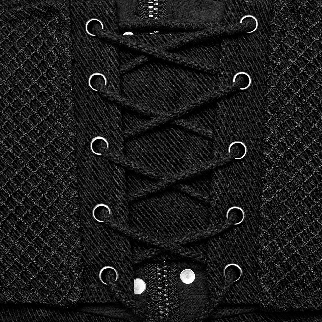WS-631YDM Gothic Lace-Up Punk Corset Waist Cincher Belt - Image 6