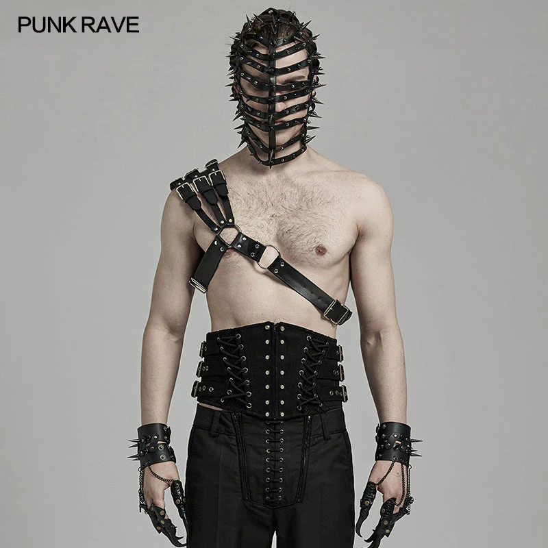 WS-636BDM Edgy Shoulder Harness Spiked Punk Accessories Adjustable Straps - Image 12