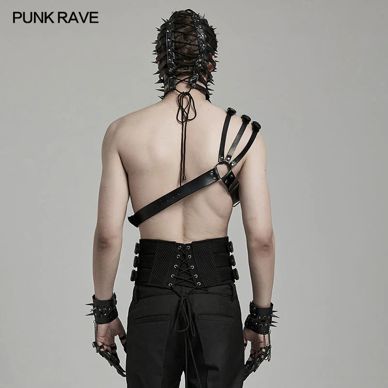 WS-636BDM Edgy Shoulder Harness Spiked Punk Accessories Adjustable Straps - Image 14