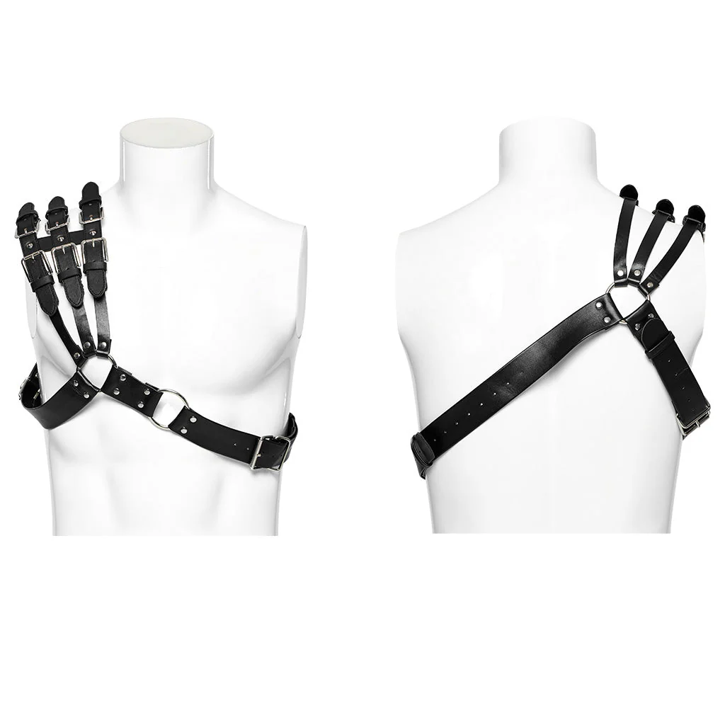 WS-636BDM Edgy Shoulder Harness Spiked Punk Accessories Adjustable Straps - Image 8