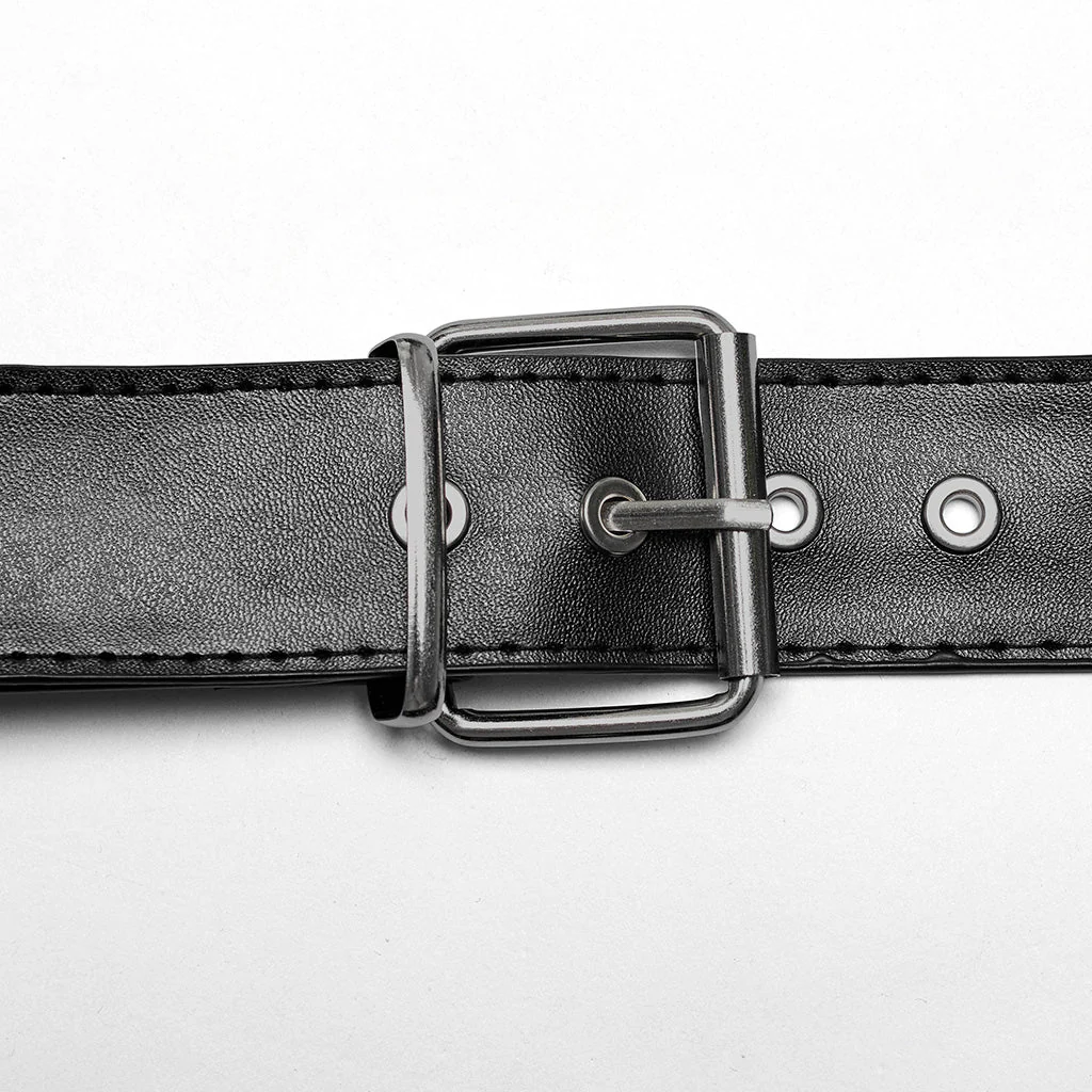 WS-637BDM Steampunk Leather Chest Harness with Metal Ring Details - Image 19