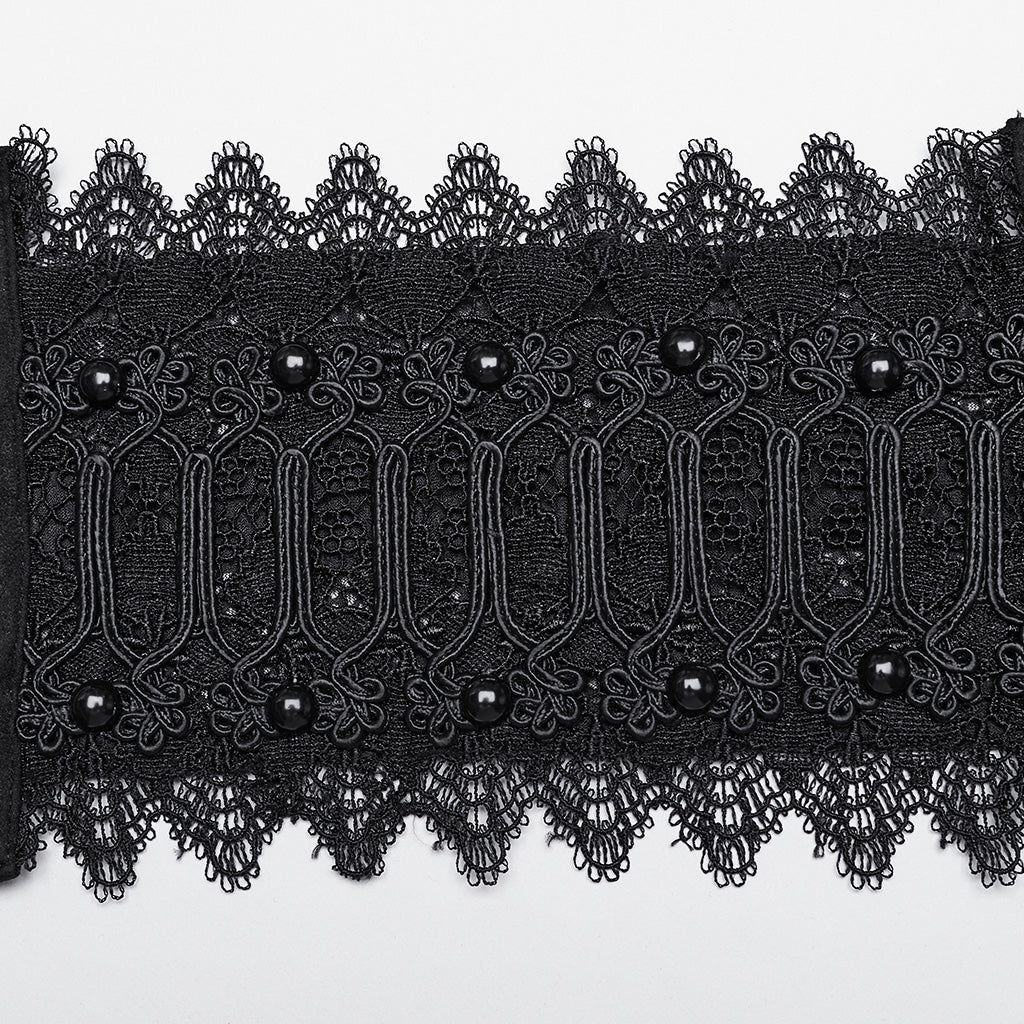 WS-639YDF Gothic Corset Lace Hollow Design Slim-Fit Black Waist Cincher - Image 15