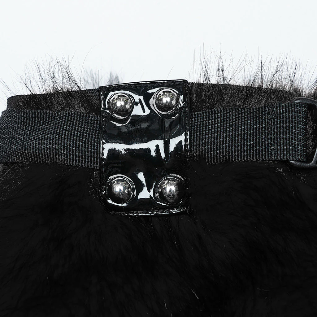 WS-672JTF Faux Fur Strapped Leg Warmers Punk Accessories Deluxe - Image 7