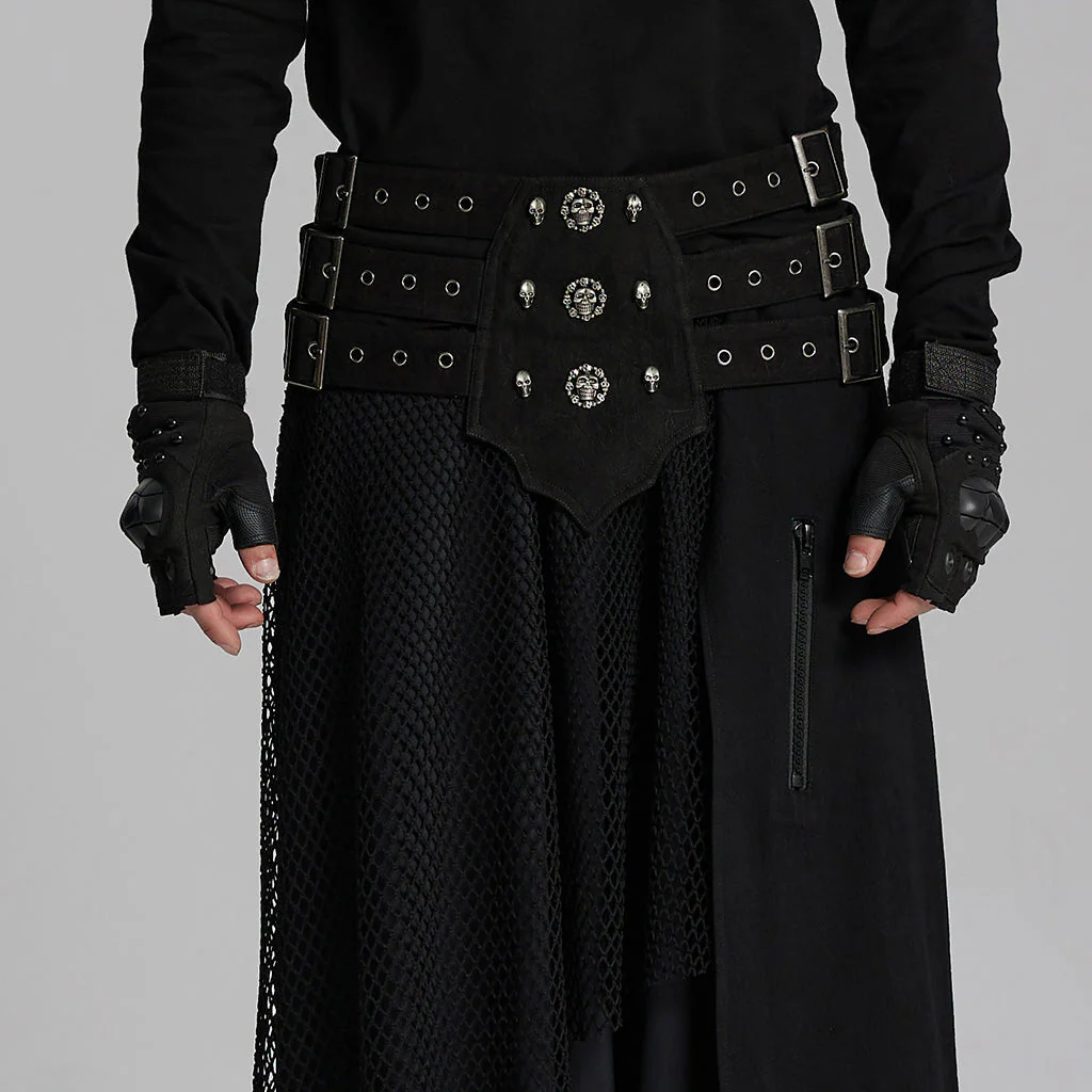 WS-673YDM Gothic Studded Multi-Strap Belt Punk Accessories - Image 20