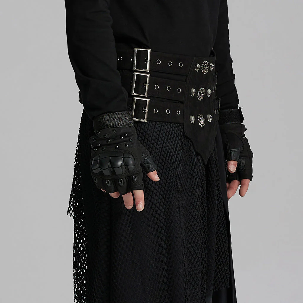 WS-673YDM Gothic Studded Multi-Strap Belt Punk Accessories - Image 21