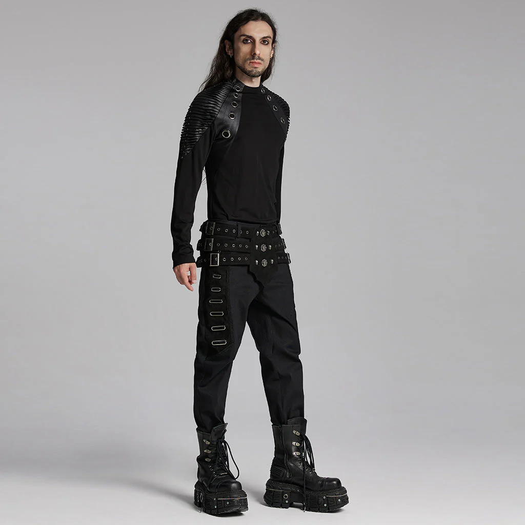 WS-673YDM Gothic Studded Multi-Strap Belt Punk Accessories - Image 6