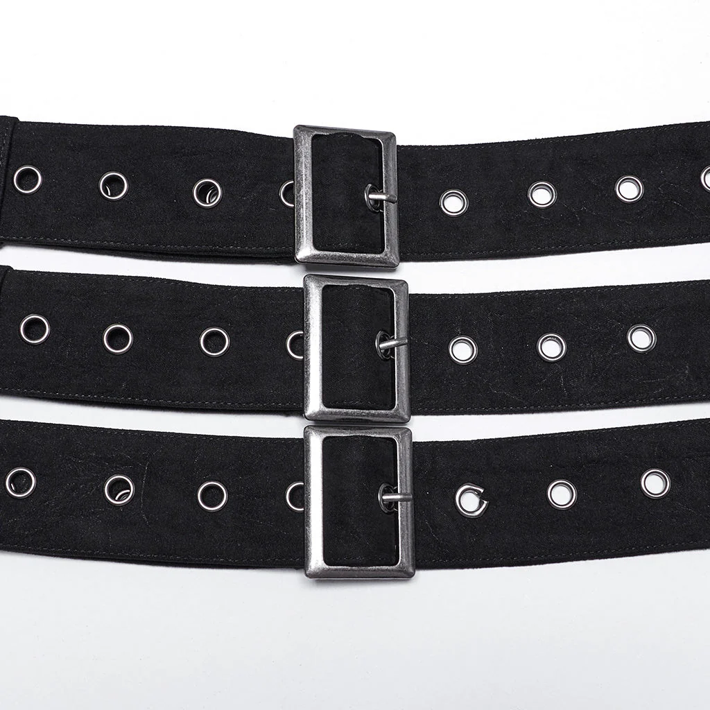 WS-673YDM Gothic Studded Multi-Strap Belt Punk Accessories - Image 8