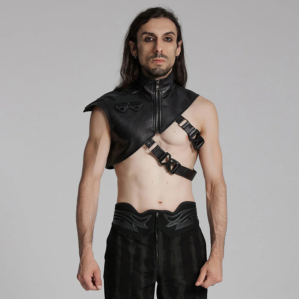 WS-676OTM Edgy Cyberpunk Shoulder Harness Vest with Straps Punk Accessories - Image 21