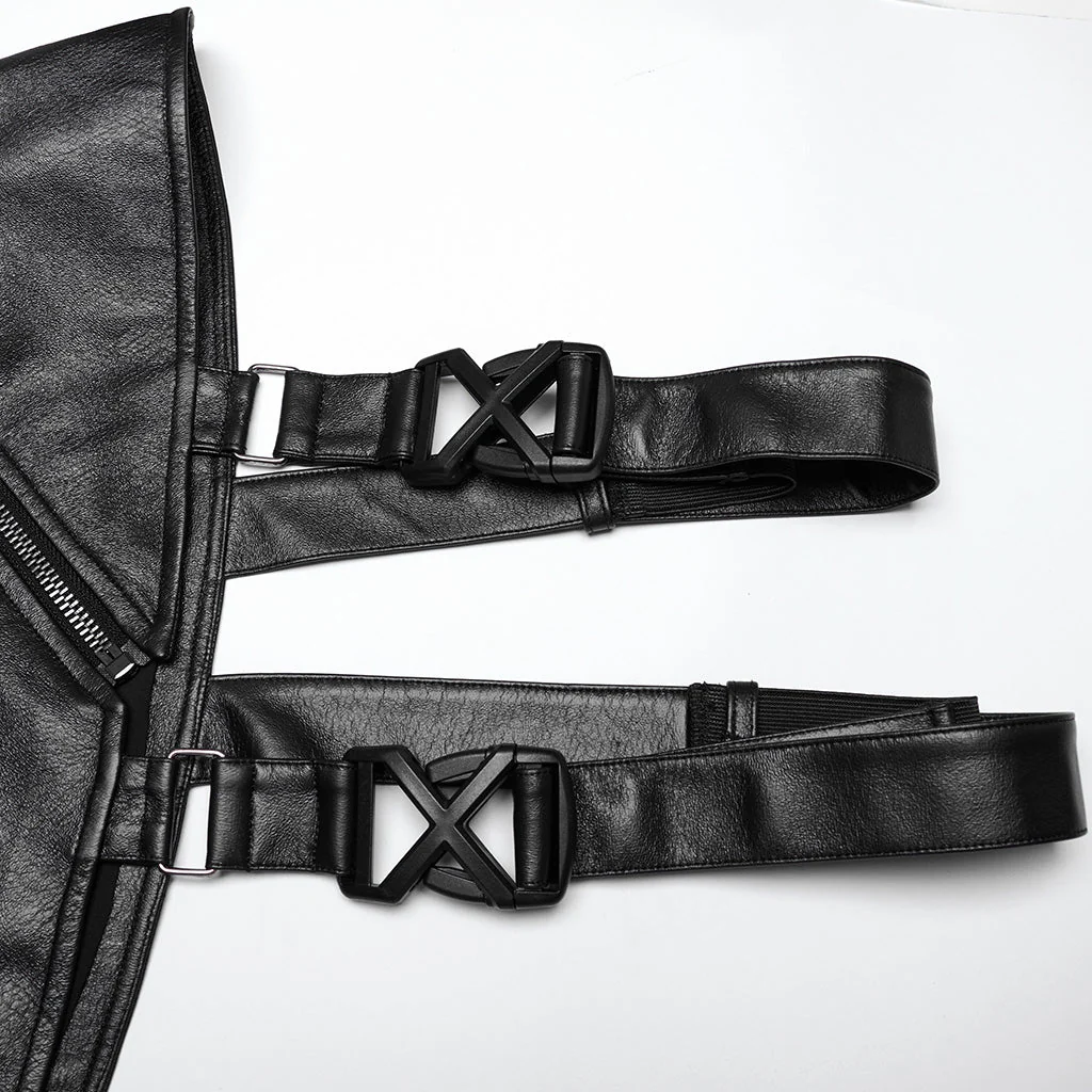 WS-676OTM Edgy Cyberpunk Shoulder Harness Vest with Straps Punk Accessories - Image 28