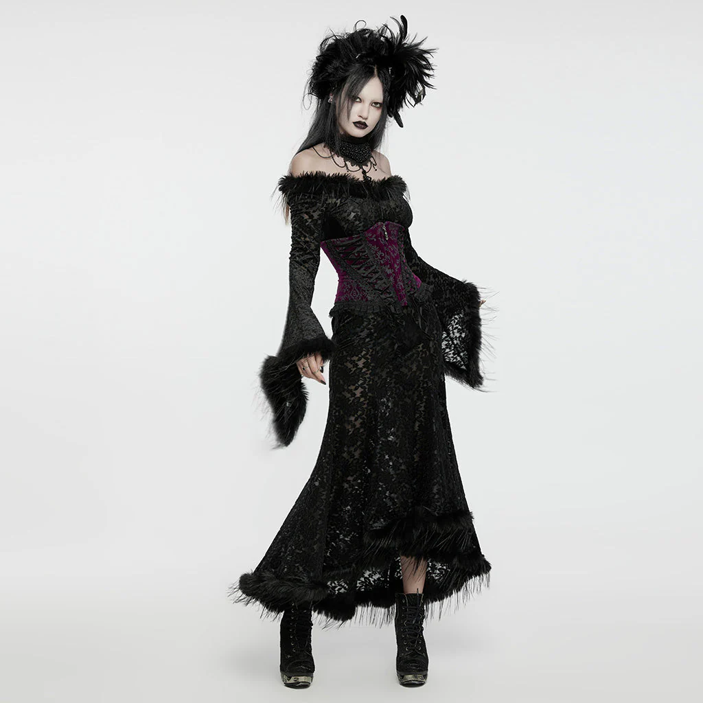 WS-683LHF Gothic Feather Fascinator Headpiece with Mystic Eye Gemstone - Image 20