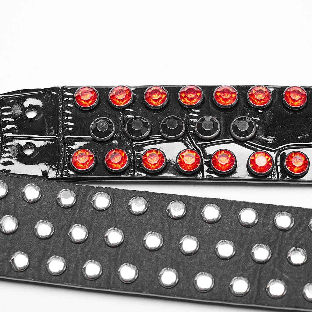 WS-684YD Gothic Ghost Claw Belt Red Rhinestone Punk Accessories - Image 17
