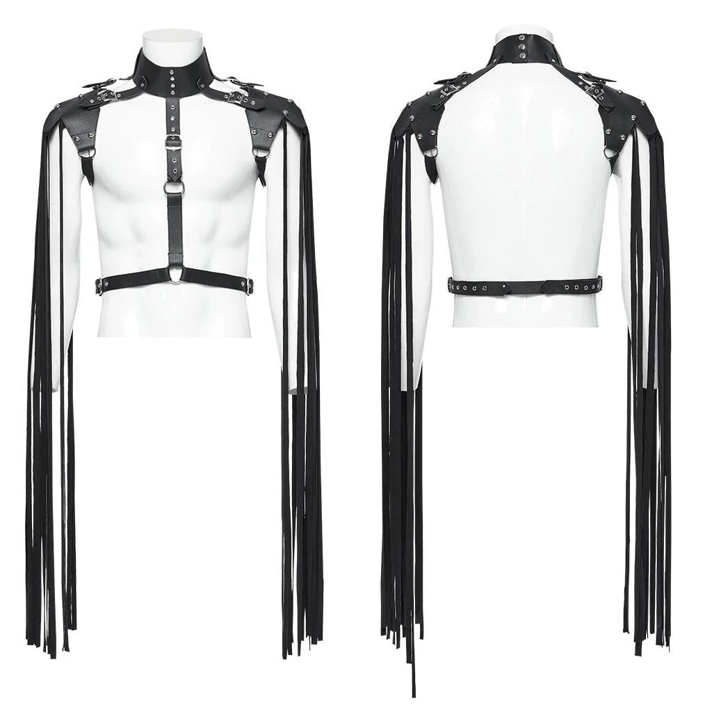 WS-693OTM Punk Tassel Harness Shoulder Armor Gothic Accessories Fashion - Image 20