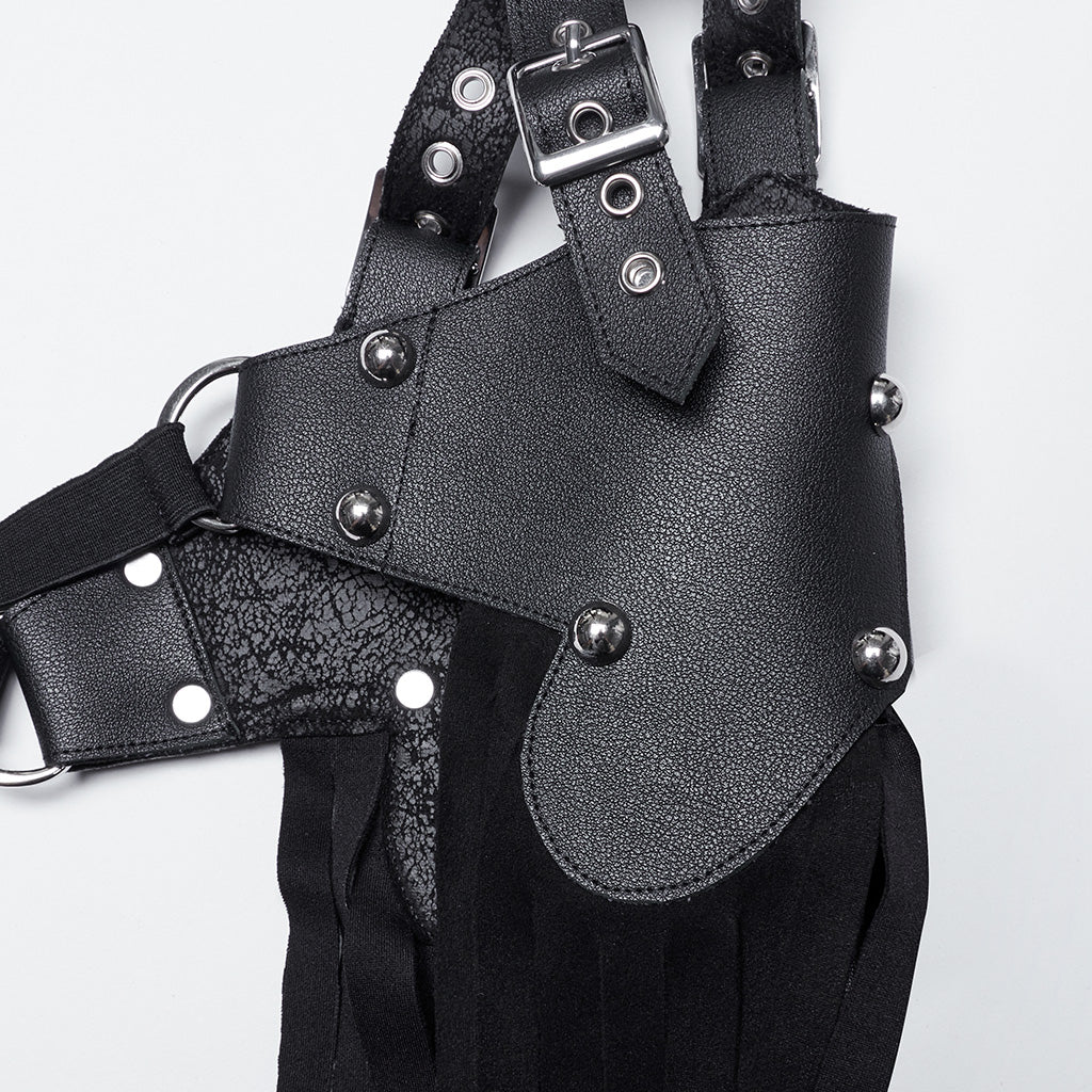 WS-693OTM Punk Tassel Harness Shoulder Armor Gothic Accessories Fashion - Image 7