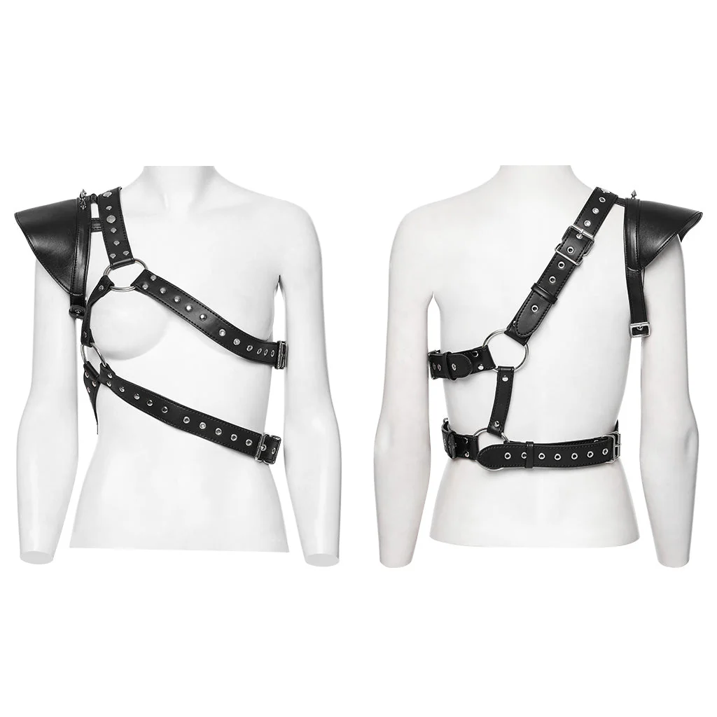 WS-694BDF Edgy Leather Single Shoulder Harness Punk Accessories - Image 11
