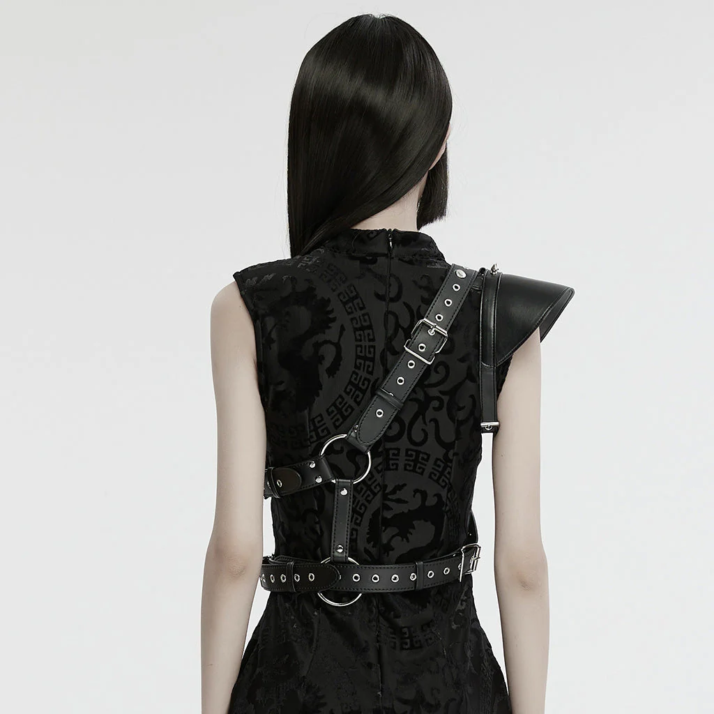 WS-694BDF Edgy Leather Single Shoulder Harness Punk Accessories - Image 15