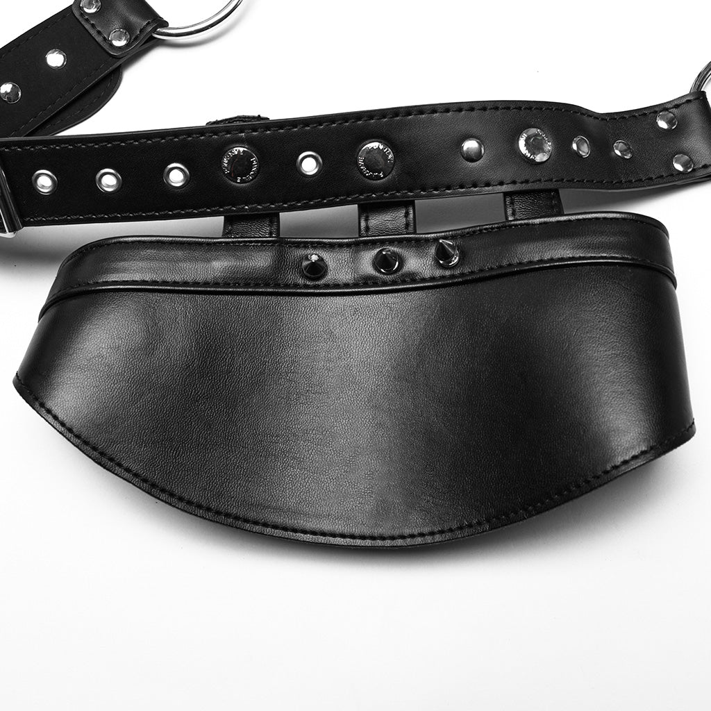 WS-694BDF Edgy Leather Single Shoulder Harness Punk Accessories - Image 17