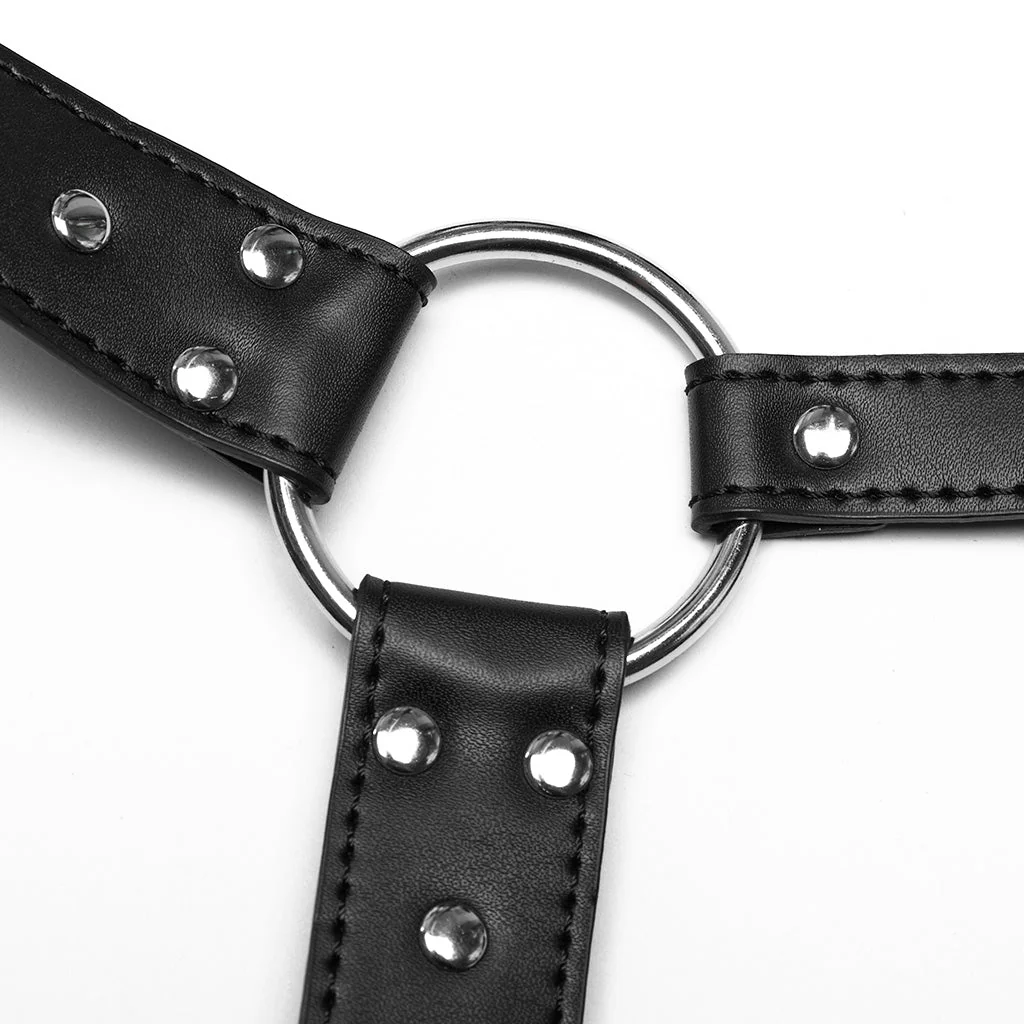 WS-694BDF Edgy Leather Single Shoulder Harness Punk Accessories - Image 18