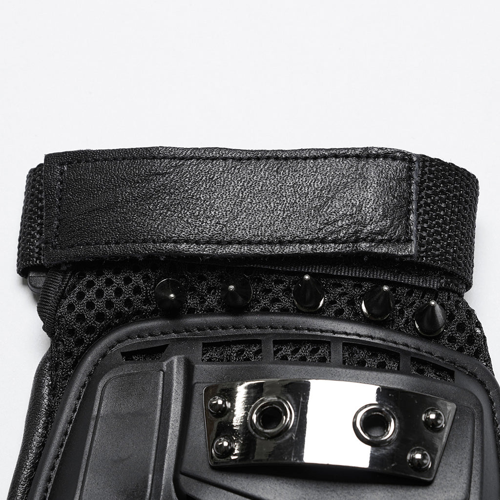 WS-698SSM Rivet Studded Cyberpunk Tactical Fingerless Gloves - Image 7