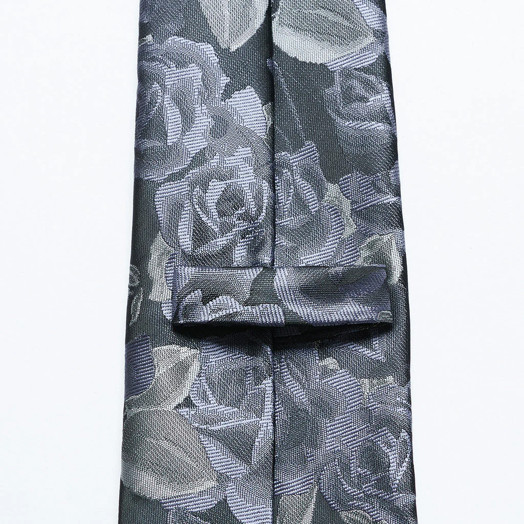 WS-699LHM Gothic Rose Floral Tie Elegant Dark Fashion Accessory - Image 20