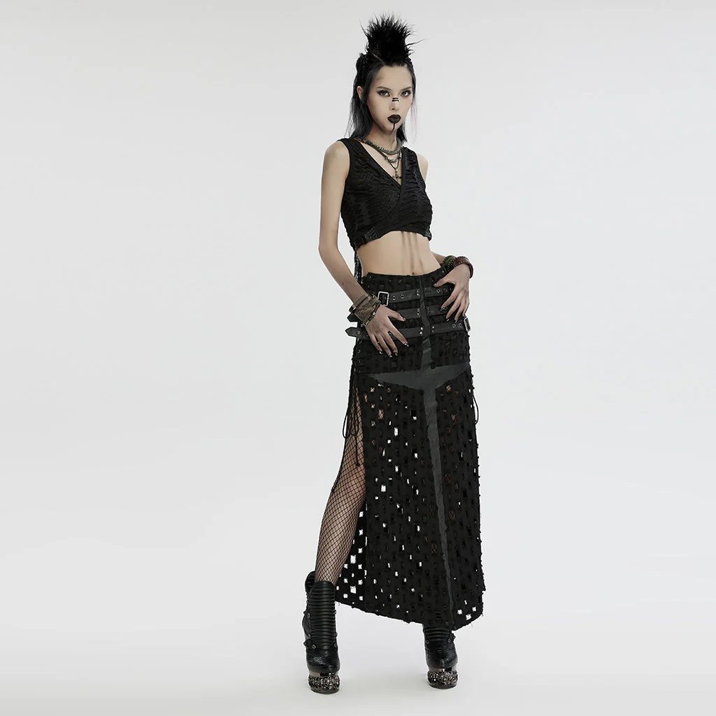 WS-714SSF Edgy Leather Layered Punk Bracelet Set with Metal Accents - Image 13