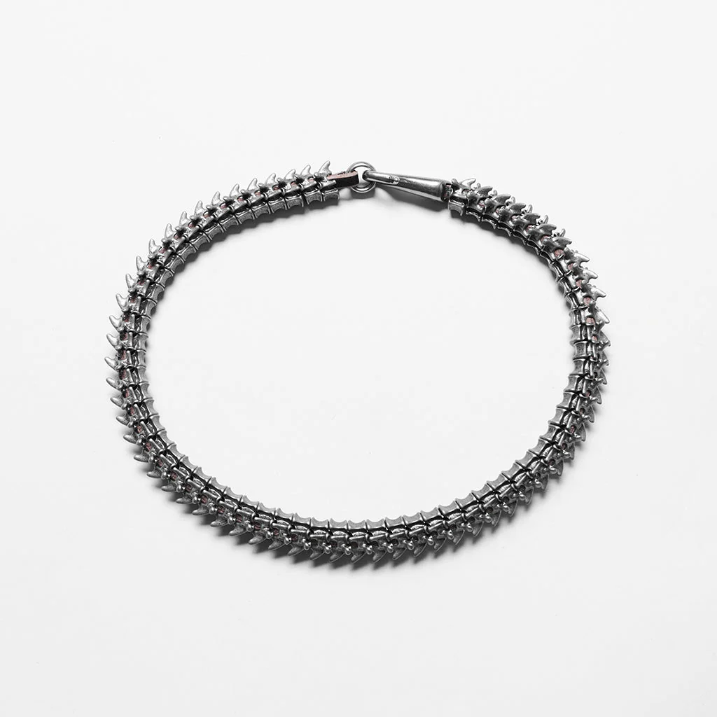 WS-718LHF Edgy Punk Spine Cross Layered Necklace Set - Image 18