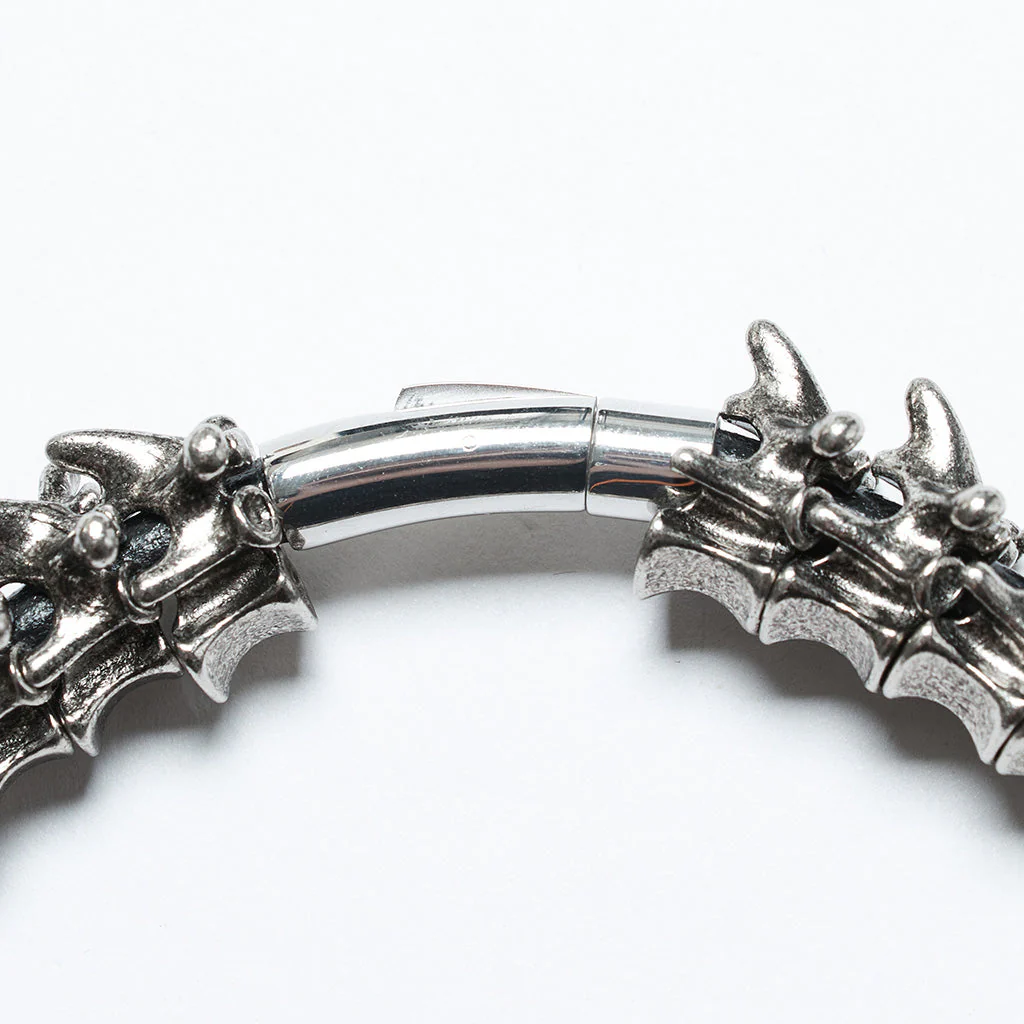 WS-719LHM Fierce Punk Skeleton Spine Choker Neckalce Statement Accessories - Image 15