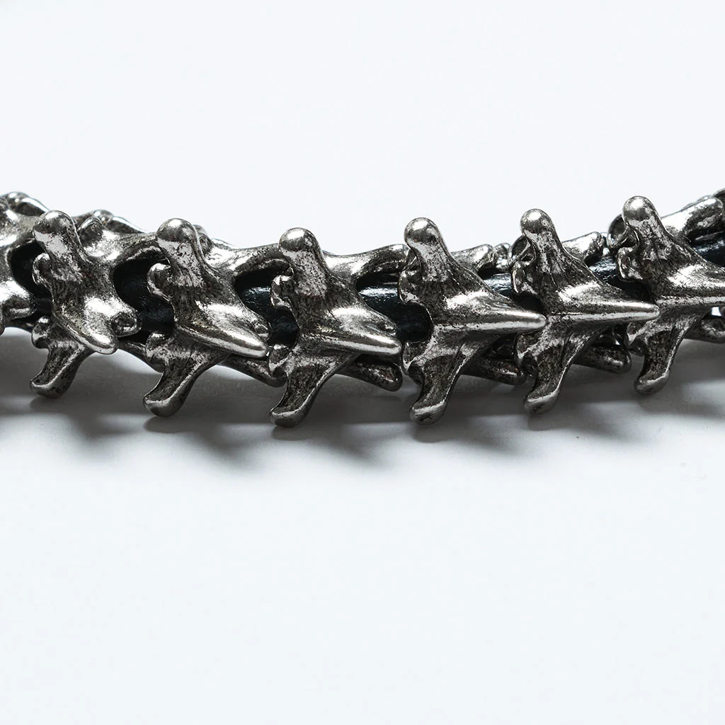 WS-719LHM Fierce Punk Skeleton Spine Choker Neckalce Statement Accessories - Image 7