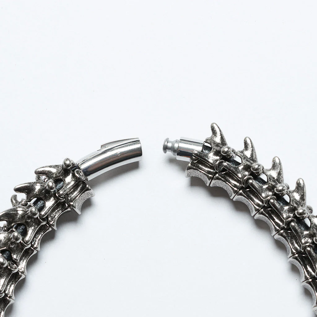 WS-719LHM Fierce Punk Skeleton Spine Choker Neckalce Statement Accessories - Image 9