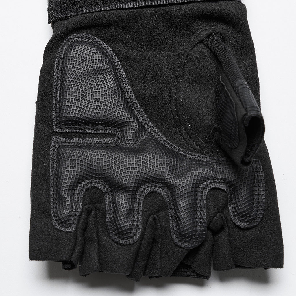 WS-722SSM Tactical Studded Punk Gloves with Reinforced Knuckle Armor - Image 9