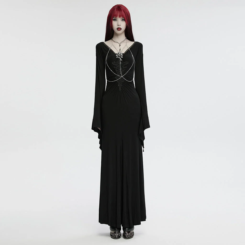 WS-725LHF Gothic Rose Chain Harness Necklace Elegant Body Accessories - Image 7