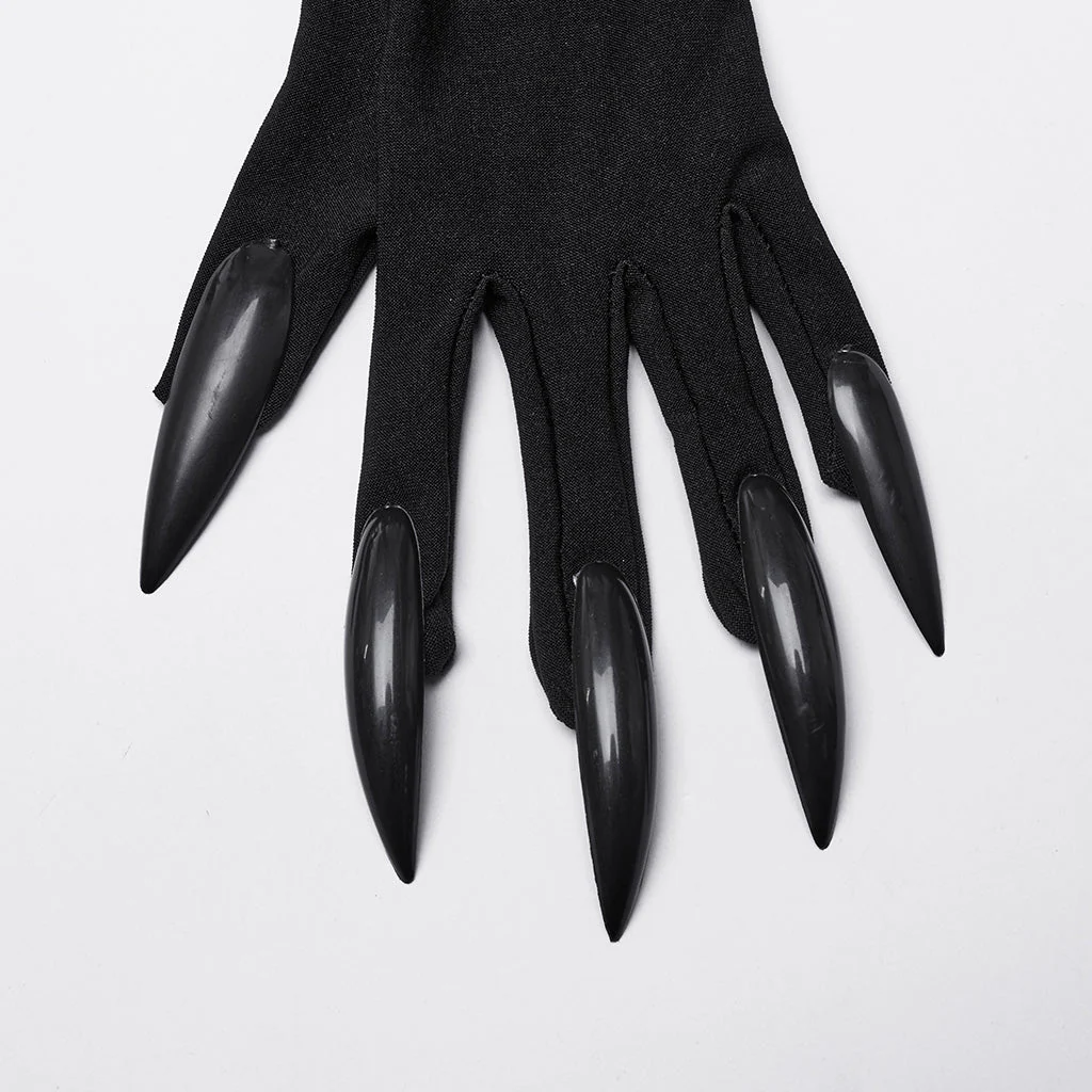 WS-726SSF Black Gothic Claw Gloves Spiked Design Gothic Accessories - Image 8