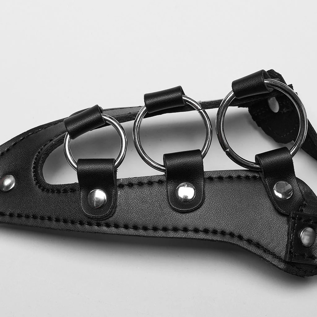 WS-728LHF Edgy Punk Circular Harness with Rivet Strap Detailing - Image 19