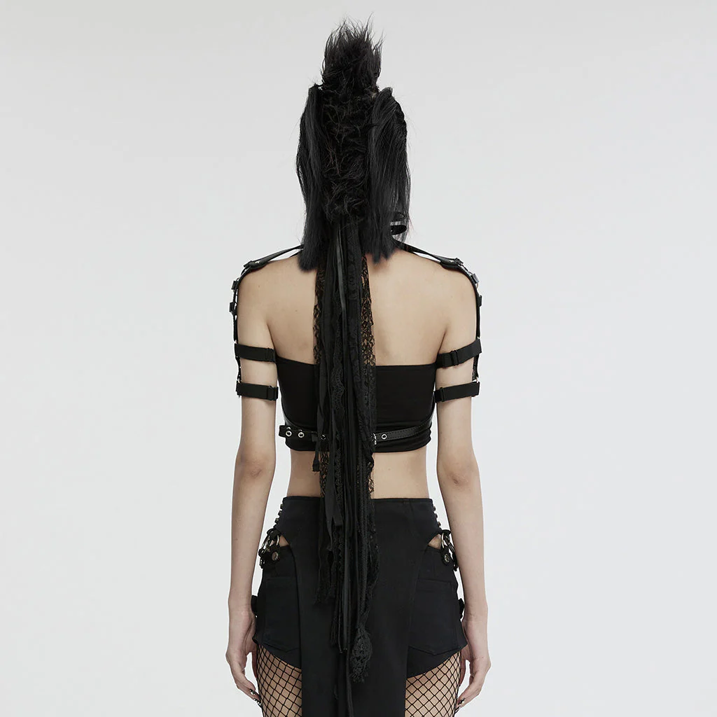 WS-728LHF Edgy Punk Circular Harness with Rivet Strap Detailing - Image 5