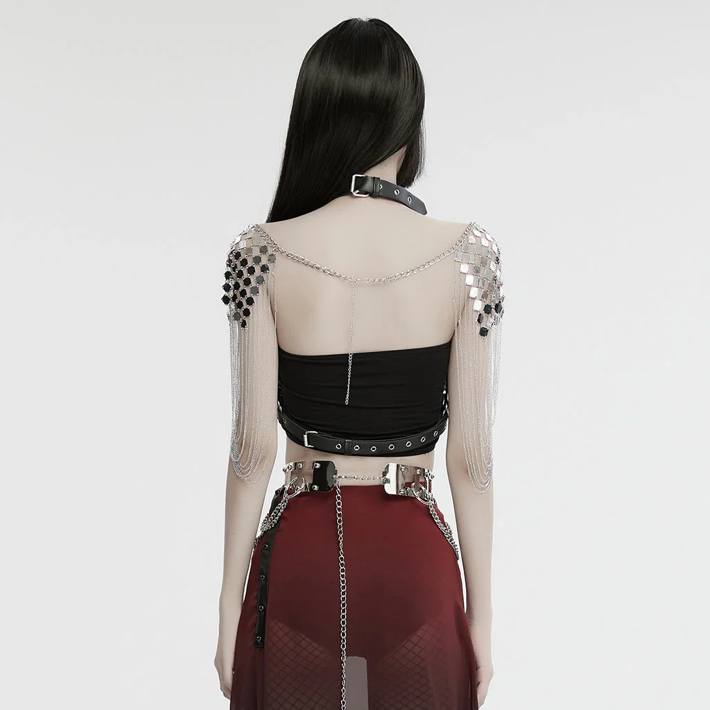 WS-732LHF Edgy Chain Harness Leather Straps Punk Accessories Fashion Statement - Image 13