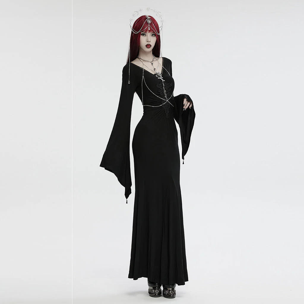 WS-734FSF Celestial Gothic Star Moon Headpiece with Drape Chains - Image 5