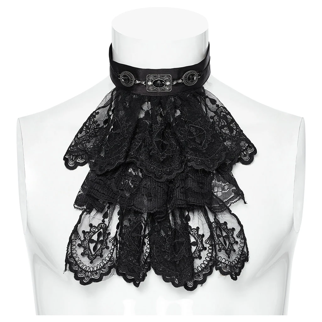 WS-745LHM Victorian Lace Gothic Collar Choker Steampunk Accessories - Image 10