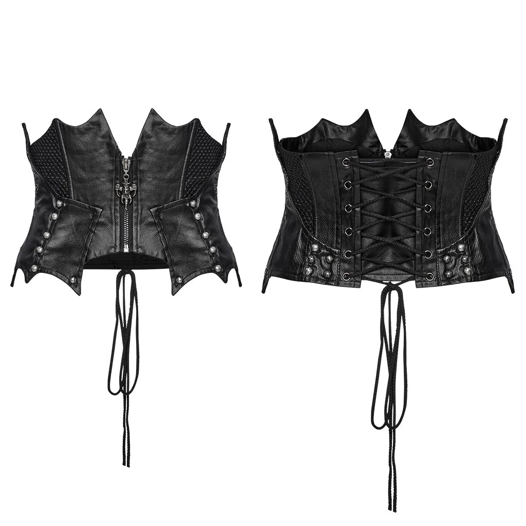 WS-751YDF Edgy Leather Punk Corset Jacket with Unique Gothic Details - Image 26