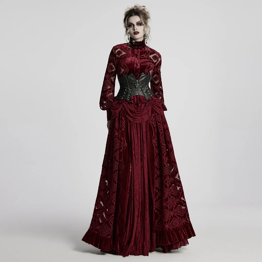 WS-751YDF Edgy Leather Punk Corset Jacket with Unique Gothic Details - Image 5