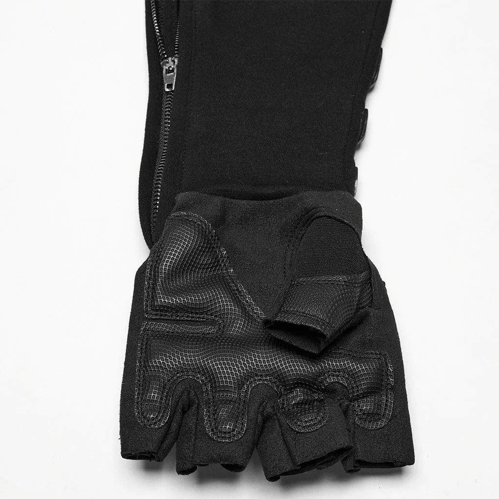 WS-766SSM Mens Tactical Vest and Gloves Set Punk Accessories - Image 15