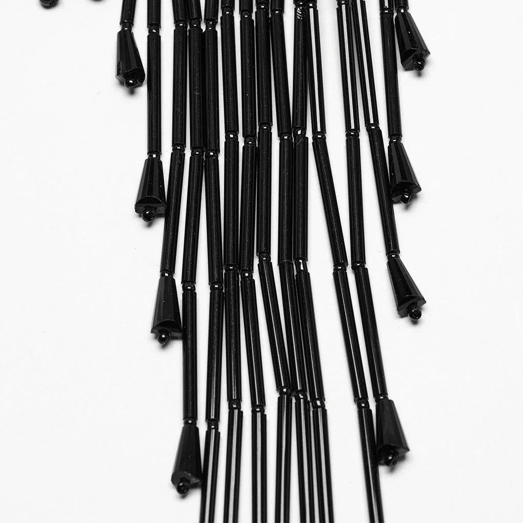 WS-773LHF Gothic Accessories Lace Choker Black Fringe Dramatic Necklace - Image 26