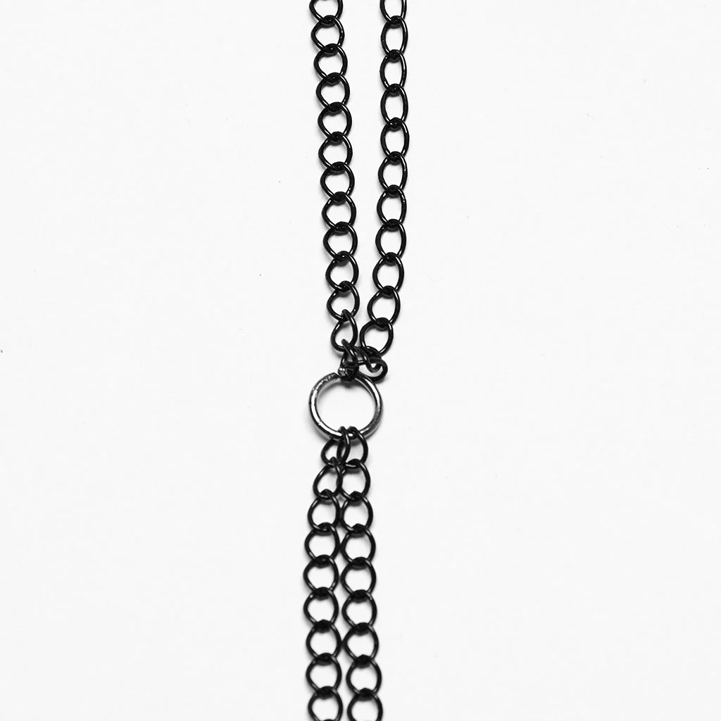 WS-775QTF Gothic Accessories Shell Bra Beaded Chain Crown Set - Image 30